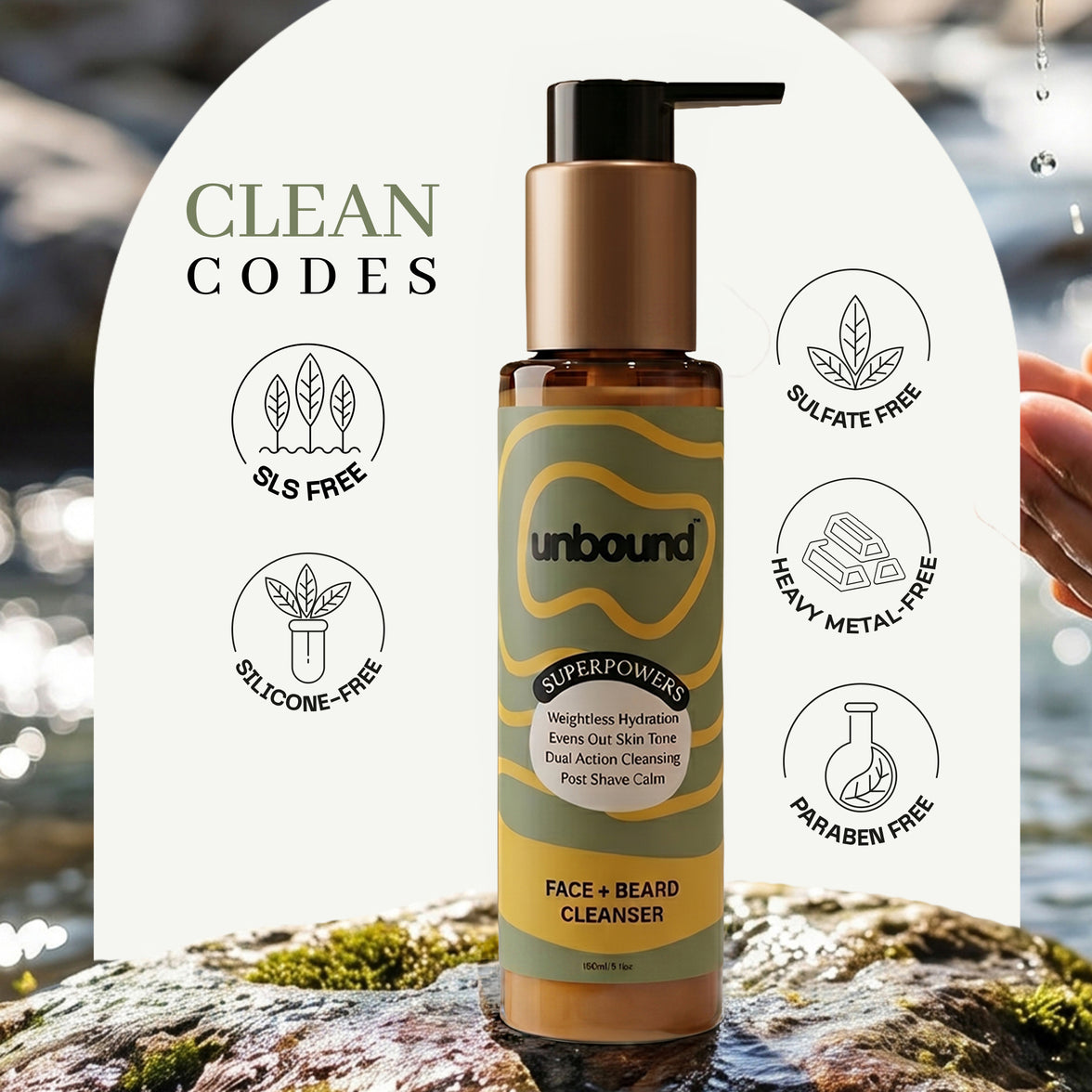 clean formula – unbound face + beard cleanser