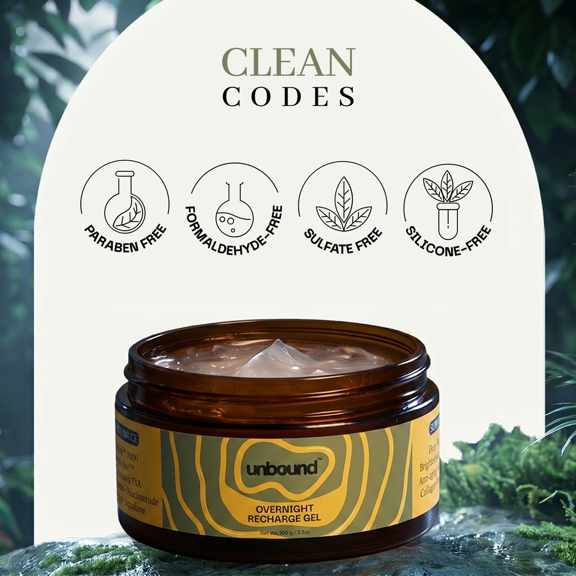 unbound overnight recharge gel clean codes