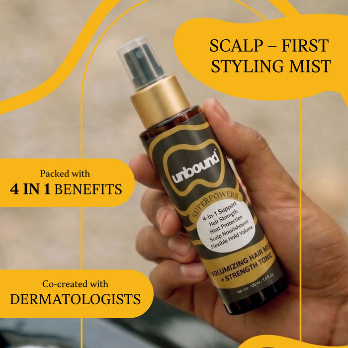 unbound volumizing hair mist + strength tonic